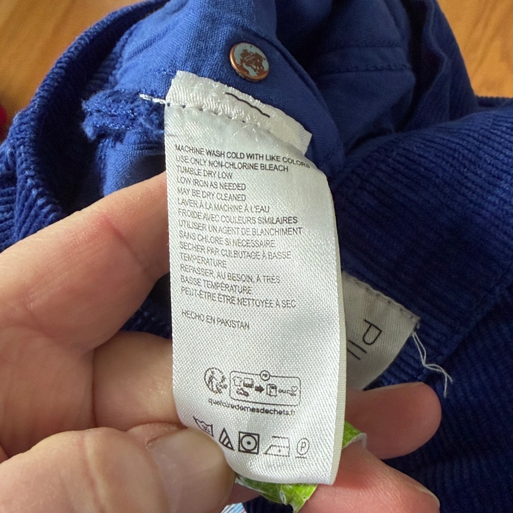 Pilcro Anthropologie royal blue corduroy pants size 26 - Picture 11 of 13